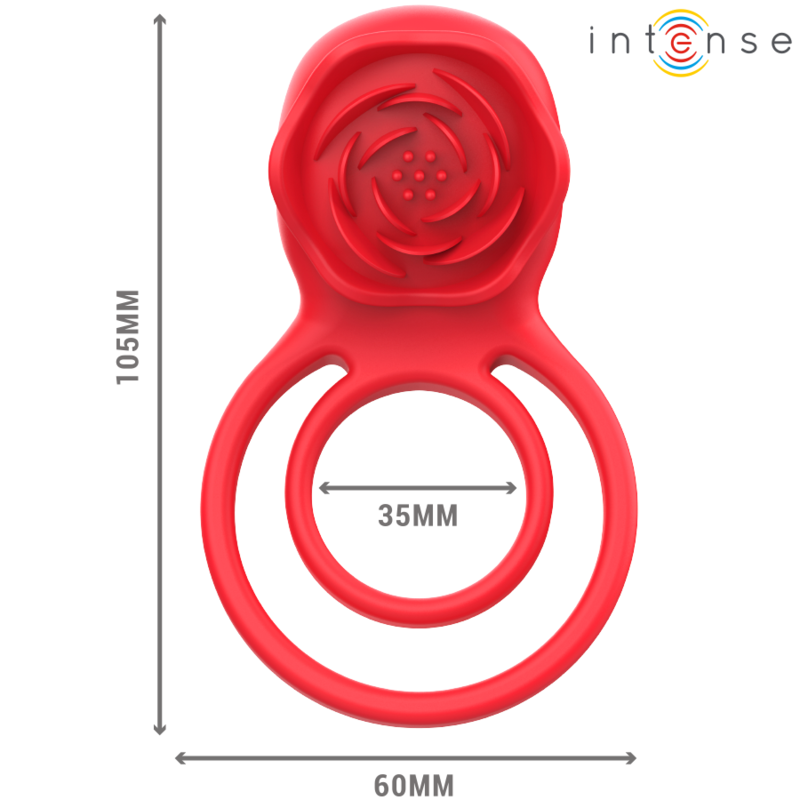 INTENSE - GAIL STIMULATEUR ROSE 10 VIBRATIONS ROUGE TELECOMMANDE - Sensualia