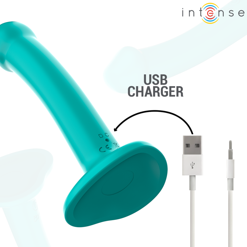 INTENSE - KATIE VIBRATEUR AVEC VENTOUSE 10 VIBRATIONS TÉLÉCOMMANDE BLEUE - Sensualia