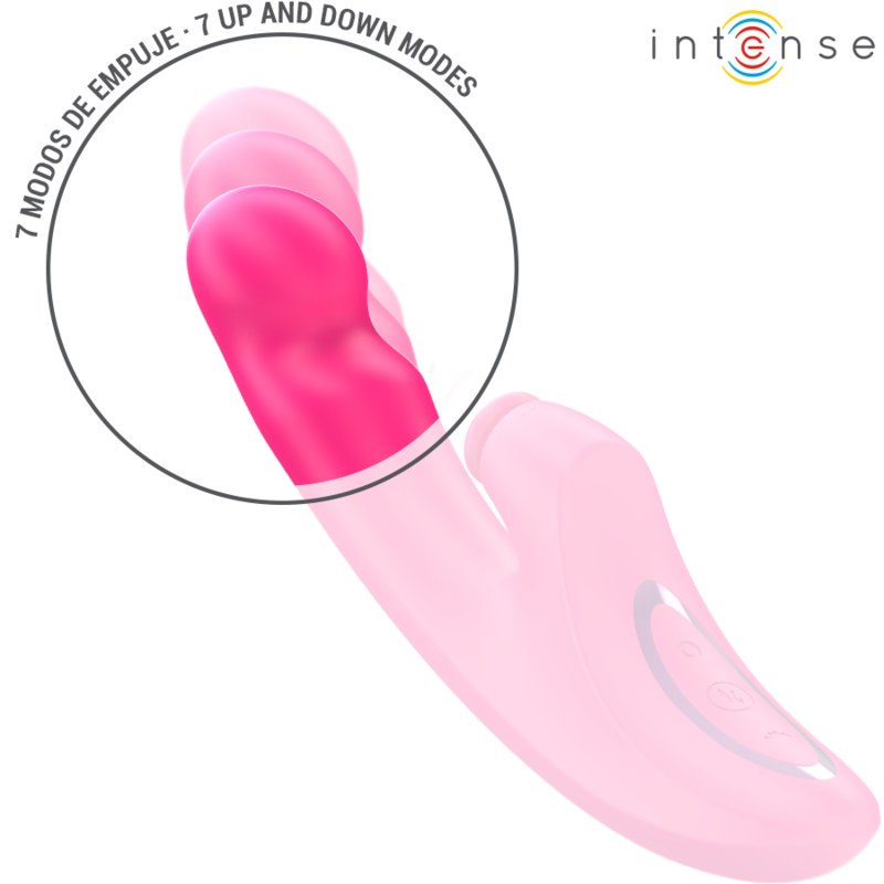 INTENSE - EMI VIBRATEUR 13,5 CM MULTIFONCTION 3 EN 1 10 VIBRATIONS ROSE - Sensualia