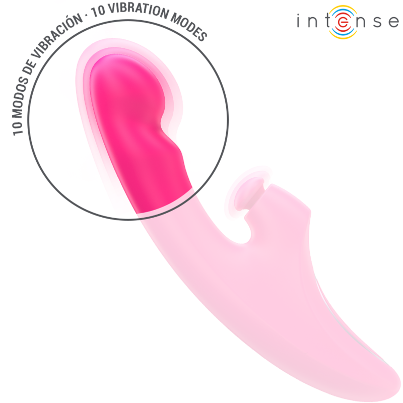 INTENSE - EMI VIBRATEUR 13,5 CM MULTIFONCTION 3 EN 1 10 VIBRATIONS ROSE - Sensualia