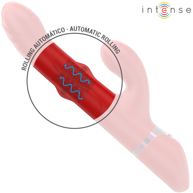 INTENSE - LELE VIBRATEUR MULTIFONCTION ROTATIF & OSCILLANT & STIMULANT ROUGE - Sensualia