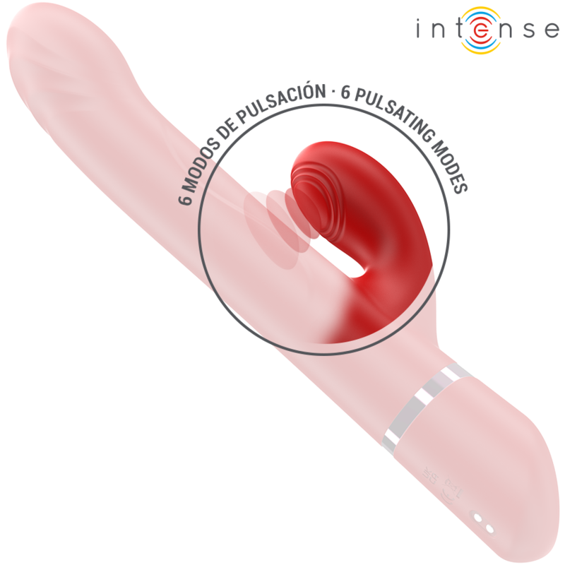 INTENSE - LELE VIBRATEUR MULTIFONCTION ROTATIF & OSCILLANT & STIMULANT ROUGE - Sensualia