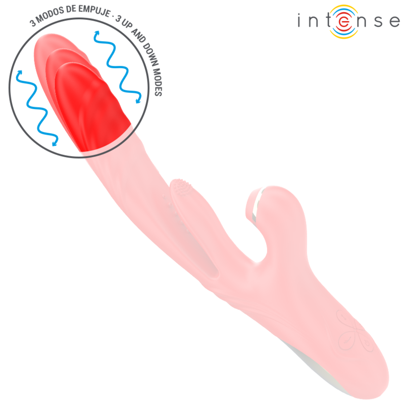 INTENSE - KAROL VIBRATEUR MULTIFONCTION POUSSÉE & STIMULATION & ASPIRATION ROUGE - Sensualia