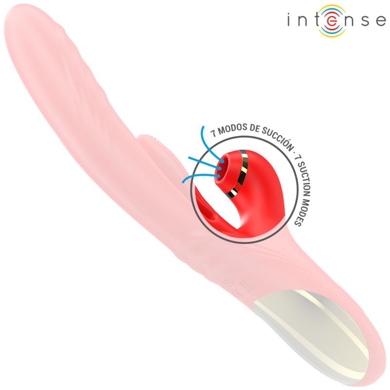 INTENSE - KAROL VIBRATEUR MULTIFONCTION POUSSÉE & STIMULATION & ASPIRATION ROUGE - Sensualia