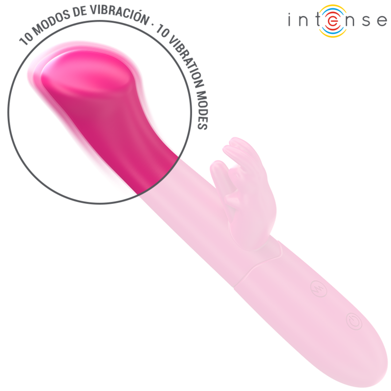 INTENSE - JULIETA VIBRATEUR RABBIT 18,6 CM 10 VIBRATIONS ROSE - Sensualia