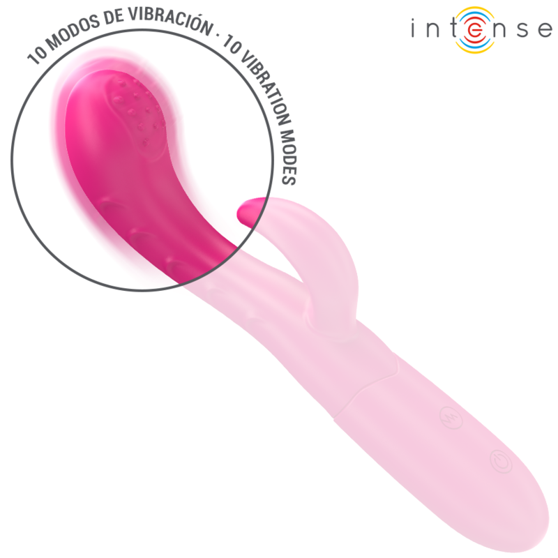 INTENSE - AMARA VIBRATEUR AVEC LANGUE STIMULANTE 10 VIBRATIONS ROSE - Sensualia