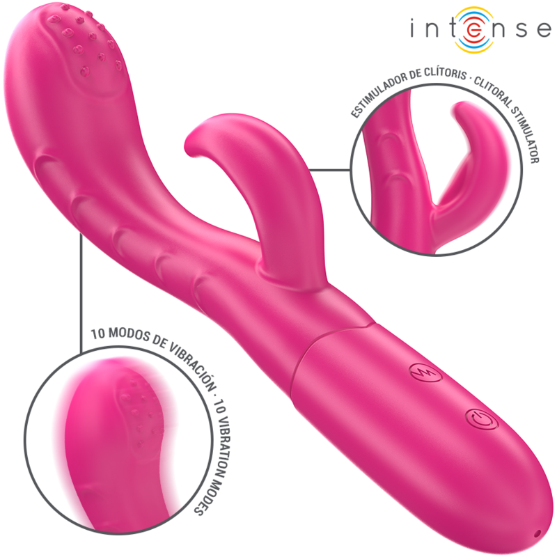 INTENSE - AMARA VIBRATEUR AVEC LANGUE STIMULANTE 10 VIBRATIONS ROSE - Sensualia