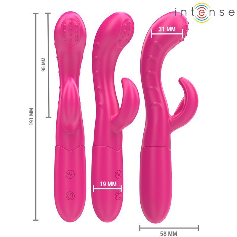INTENSE - AMARA VIBRATEUR AVEC LANGUE STIMULANTE 10 VIBRATIONS ROSE - Sensualia