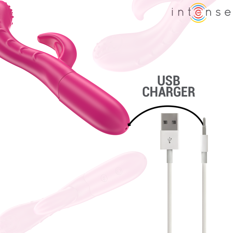 INTENSE - AMARA VIBRATEUR AVEC LANGUE STIMULANTE 10 VIBRATIONS ROSE - Sensualia