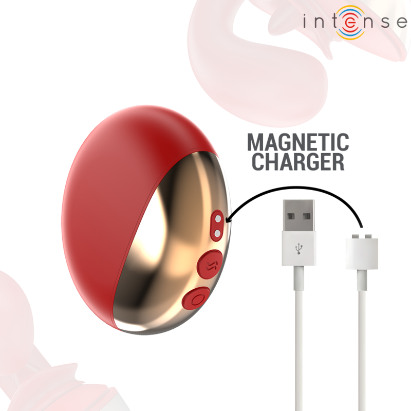 INTENSE - VIBRATEUR & STIMULATEUR MARIAH EN FORME DE U 10 VIBRATIONS ROUGE - Sensualia