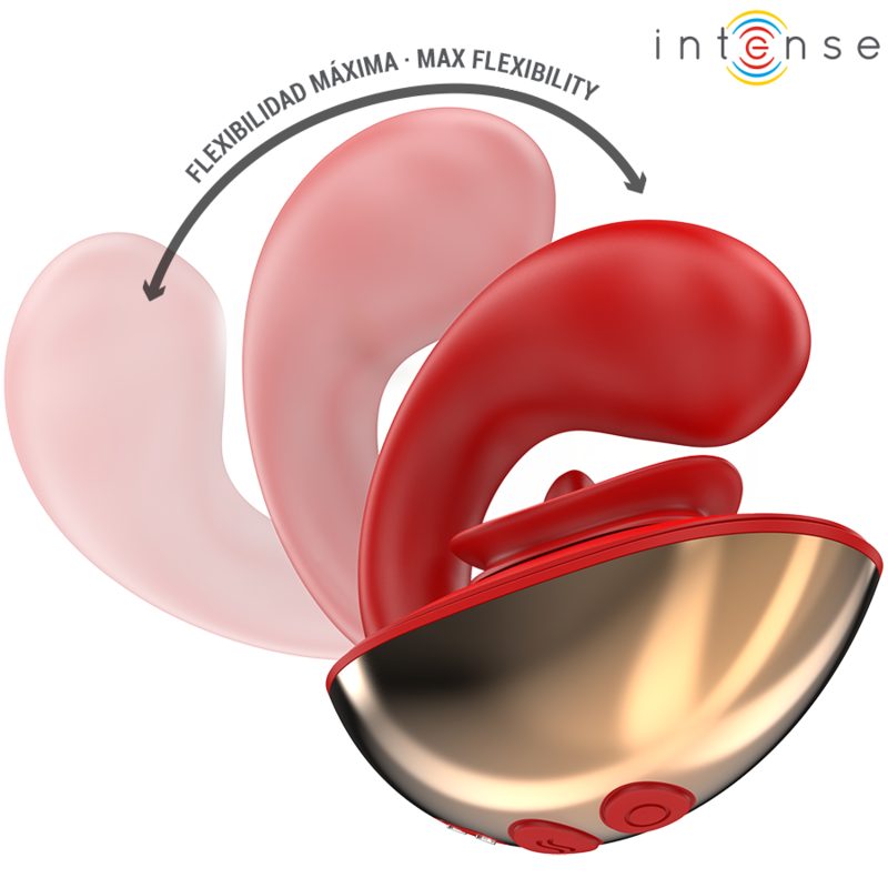 INTENSE - VIBRATEUR & STIMULATEUR MARIAH EN FORME DE U 10 VIBRATIONS ROUGE - Sensualia