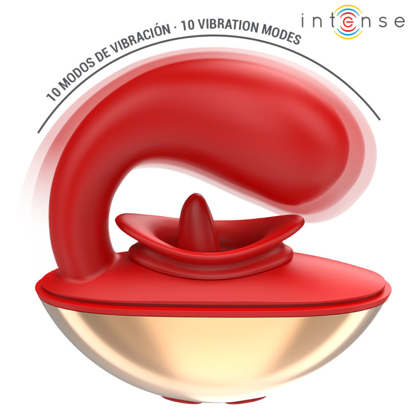 INTENSE - VIBRATEUR & STIMULATEUR MARIAH EN FORME DE U 10 VIBRATIONS ROUGE - Sensualia