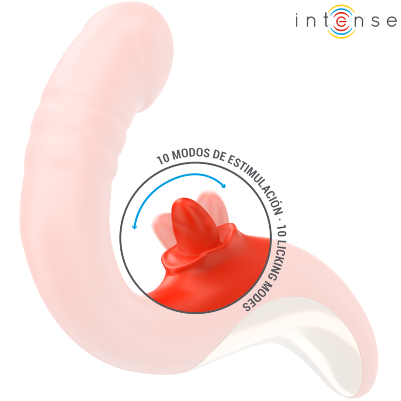 INTENSE - VIBRATEUR ET STIMULATEUR PAULINA EN FORME DE U ROUGE - Sensualia
