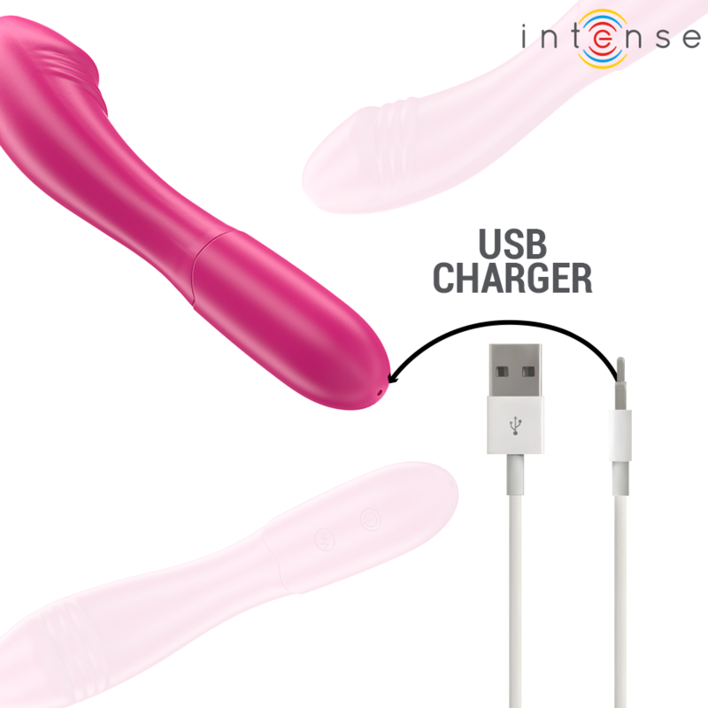 INTENSE - BELINDA VIBRATEUR 19 CM FLEXIBLE 10 VIBRATIONS ROSE - Sensualia