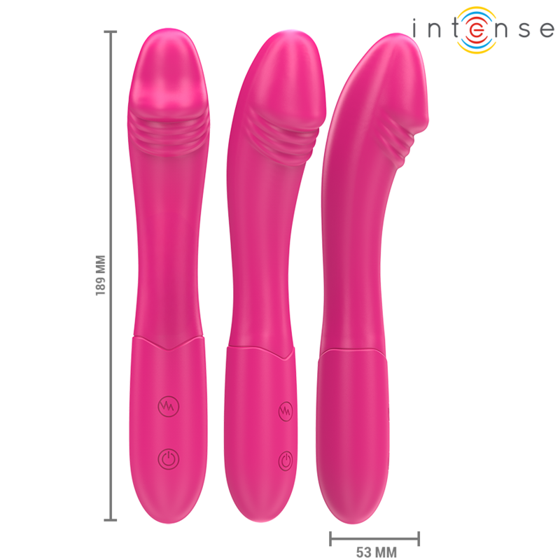INTENSE - BELINDA VIBRATEUR 19 CM FLEXIBLE 10 VIBRATIONS ROSE - Sensualia