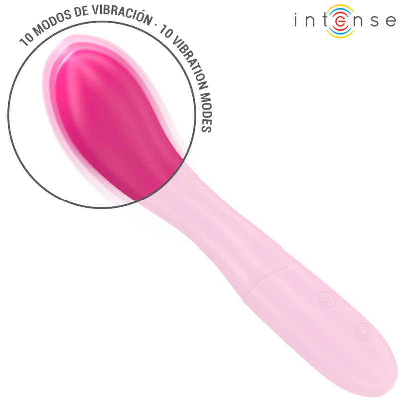 INTENSE - LISETTE VIBRATEUR 19 CM SOUPLE 10 VIBRATIONS ROSE - Sensualia