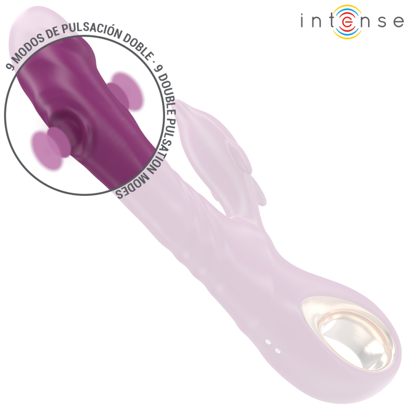 INTENSE - HALLE VIBRATEUR MULTIFONCTION AVEC LANGUE STIMULANTE DAUPHIN VIOLET - Sensualia