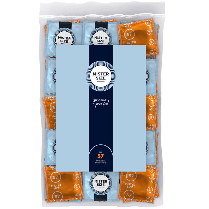 MISTER SIZE - PRÉSERVATIF TAILLE L 57 MM (100 UNITÉS) - Sensualia