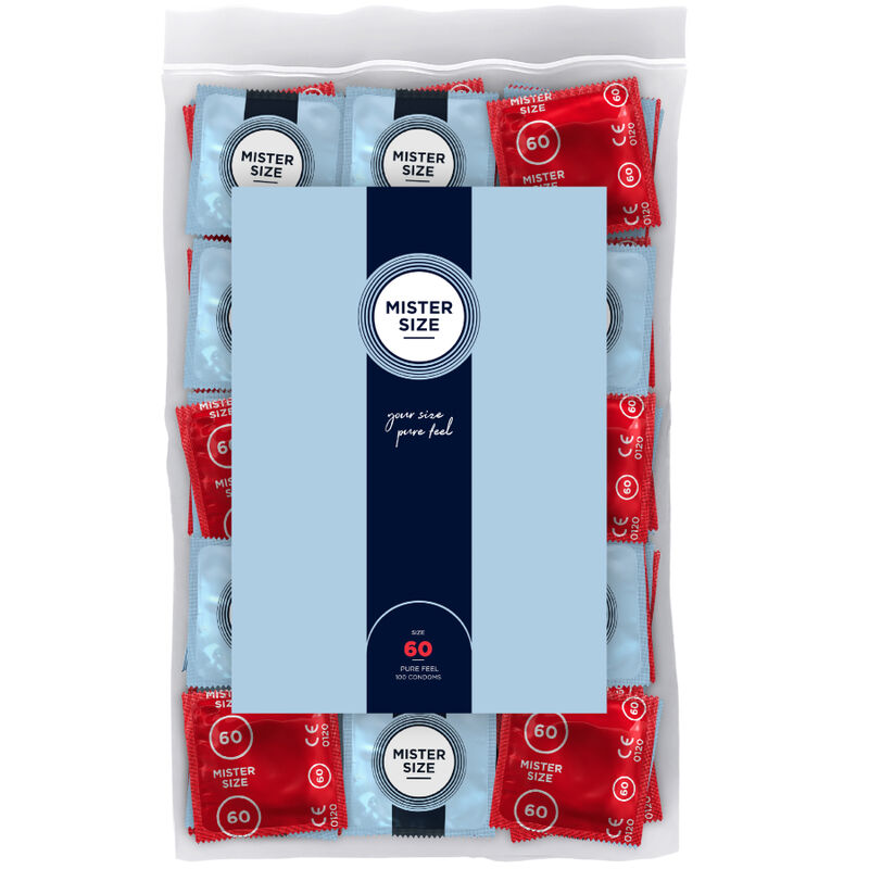 MISTER SIZE - PRÉSERVATIF TAILLE XL 60 MM (100 UNITÉS) - Sensualia