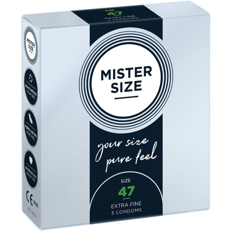 MISTER SIZE - PRÉSERVATIFS TAILLE XS 47 MM (3 UNITÉS) - Sensualia