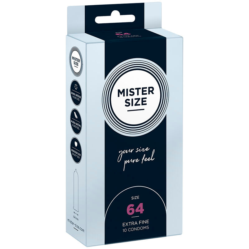 MISTER SIZE - PRÉSERVATIFS TAILLE XXL 64 MM (10 UNITÉS) - Sensualia