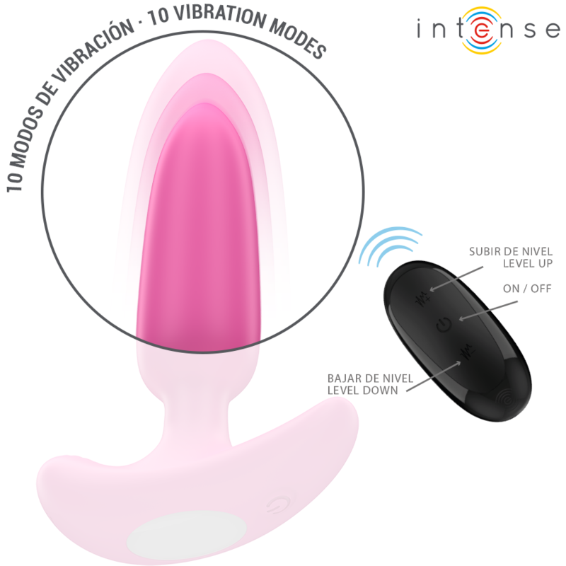 INTENSE - ROSS ANAL PLUG 10 VIBRATIONS ROSE TÉLÉCOMMANDE - Sensualia