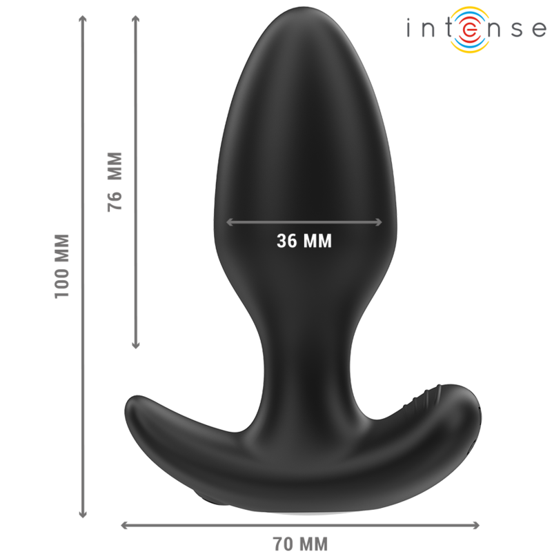 INTENSE - JOEY ANAL PLUG 10 VIBRATIONS NOIR TÉLÉCOMMANDE - Sensualia