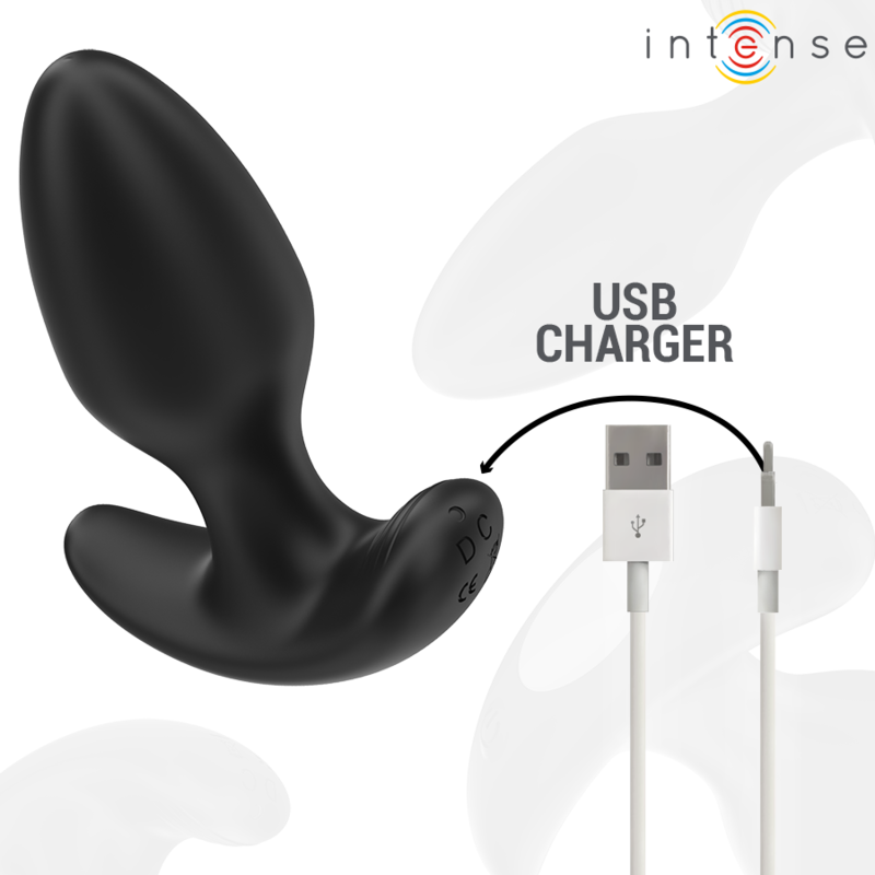 INTENSE - JOEY ANAL PLUG 10 VIBRATIONS NOIR TÉLÉCOMMANDE - Sensualia