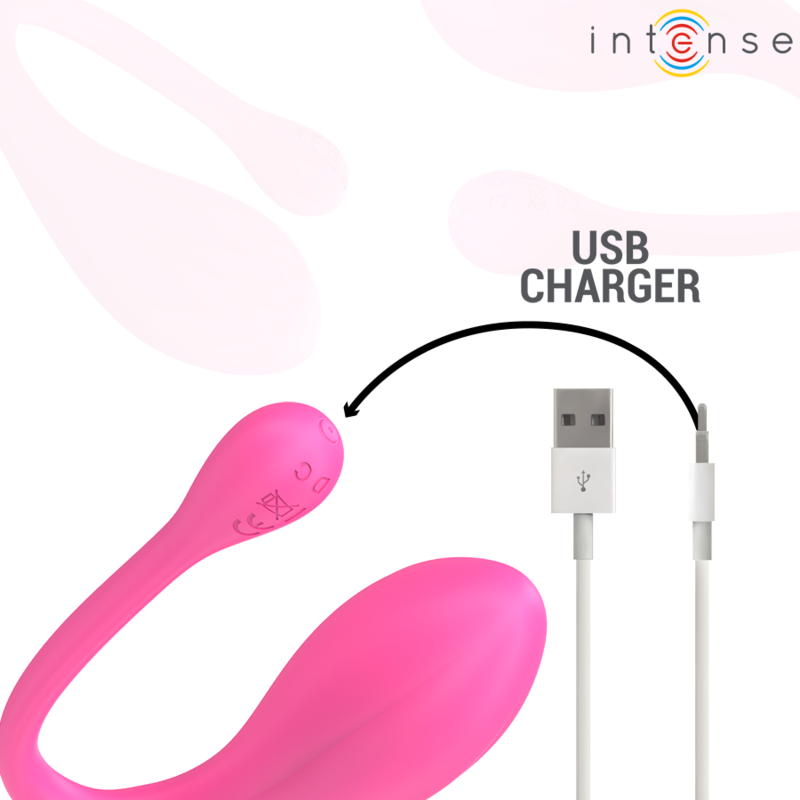 INTENSE - JANICE U VIBRATEUR DOUBLE STIMULATION 10 VIBRATIONS ROSE TÉLÉCOMMANDE - Sensualia