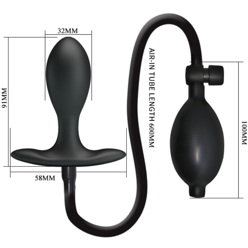 PRETTY LOVE - PLUG ANAL GONFLABLE NOIR - Sensualia