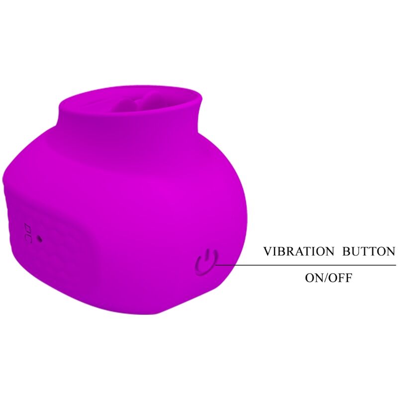 PRETTY LOVE - STIMULATEUR DE CLITORIS ESTELLE TONGUE 12 VIBRATIONS VIOLET - Sensualia