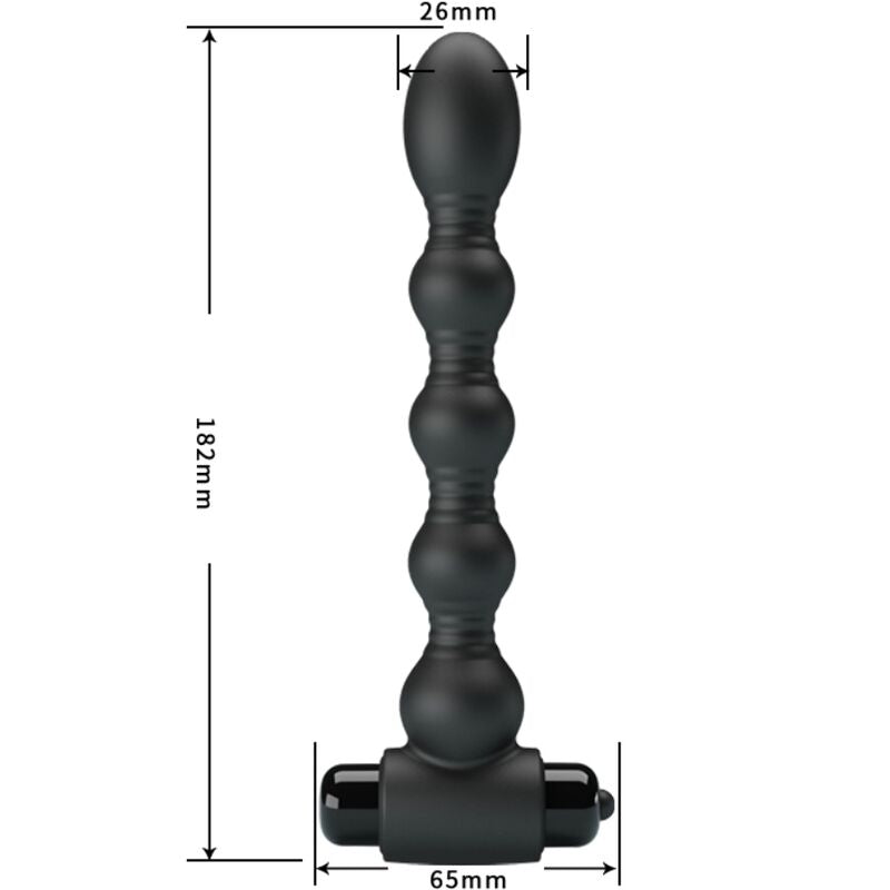 PRETTY LOVE - PLUG ANAL LYNN SILICONE 10 VIBRATIONS NOIR - Sensualia
