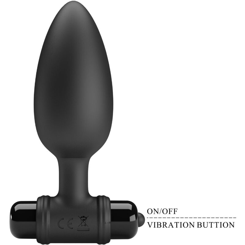 PRETTY LOVE - VIBRA BUTT PLUG 2 PLUG ANAL 10 VIBRATIONS NOIR - Sensualia