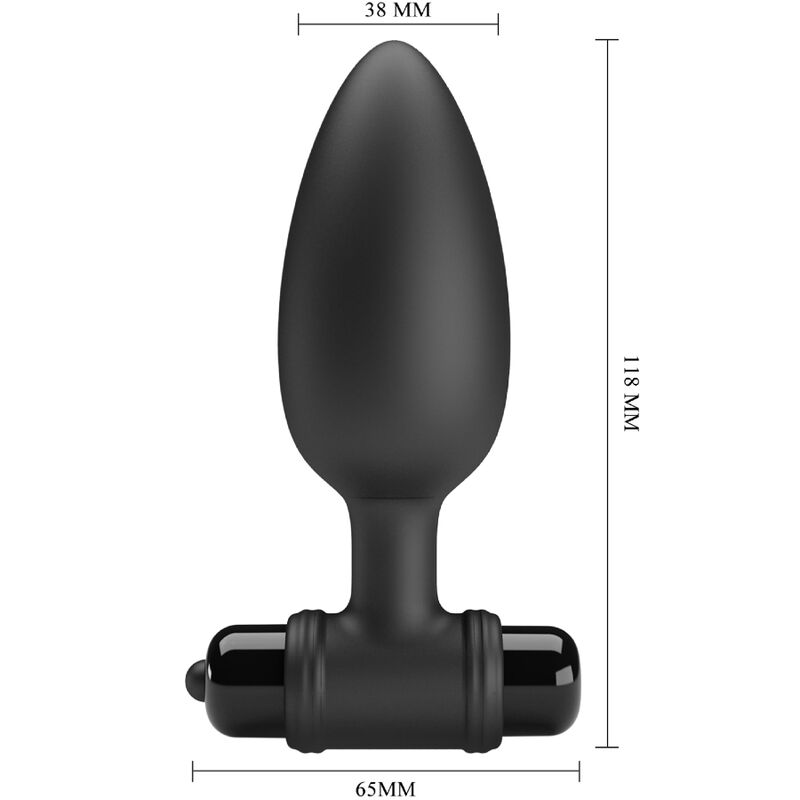 PRETTY LOVE - VIBRA BUTT PLUG 2 PLUG ANAL 10 VIBRATIONS NOIR - Sensualia