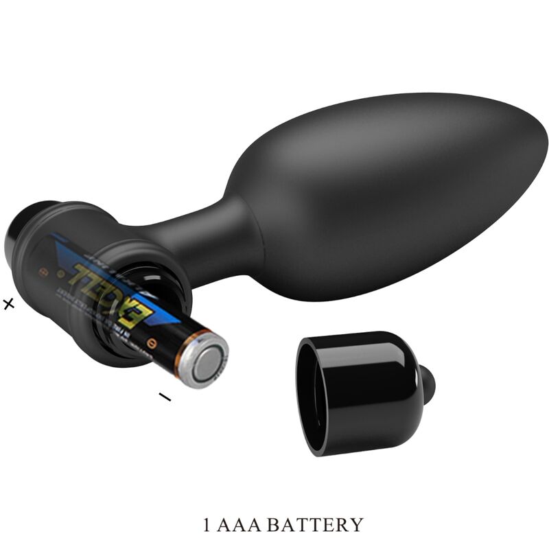 PRETTY LOVE - VIBRA BUTT PLUG 2 PLUG ANAL 10 VIBRATIONS NOIR - Sensualia