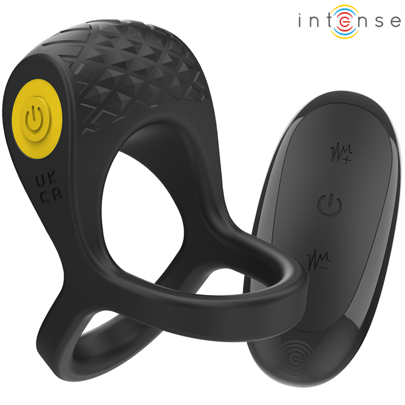 INTENSE - ALEX VIBRATEUR DOUBLE ANNEAU PÉNIS 10 VIBRATIONS NOIR - Sensualia