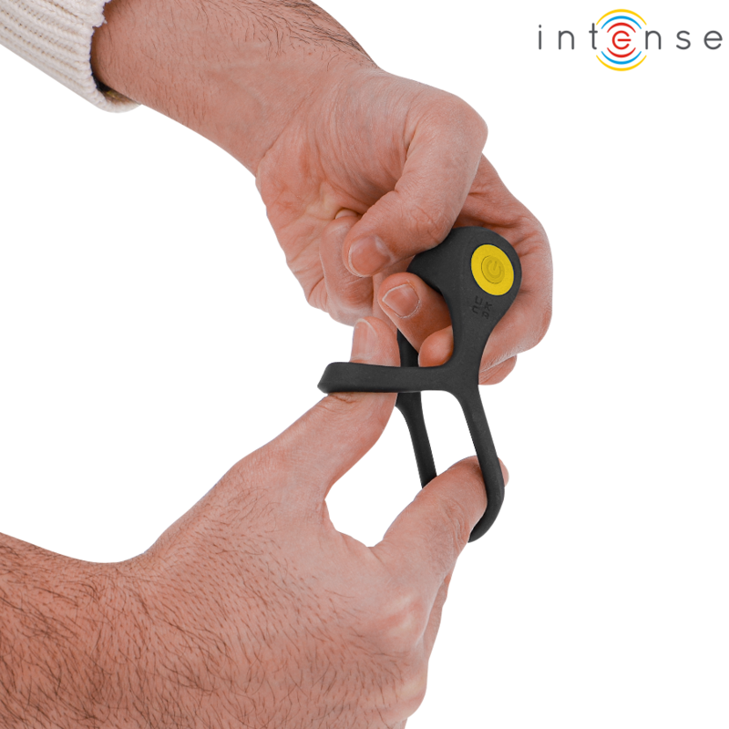 INTENSE - ALEX VIBRATEUR DOUBLE ANNEAU PÉNIS 10 VIBRATIONS NOIR - Sensualia