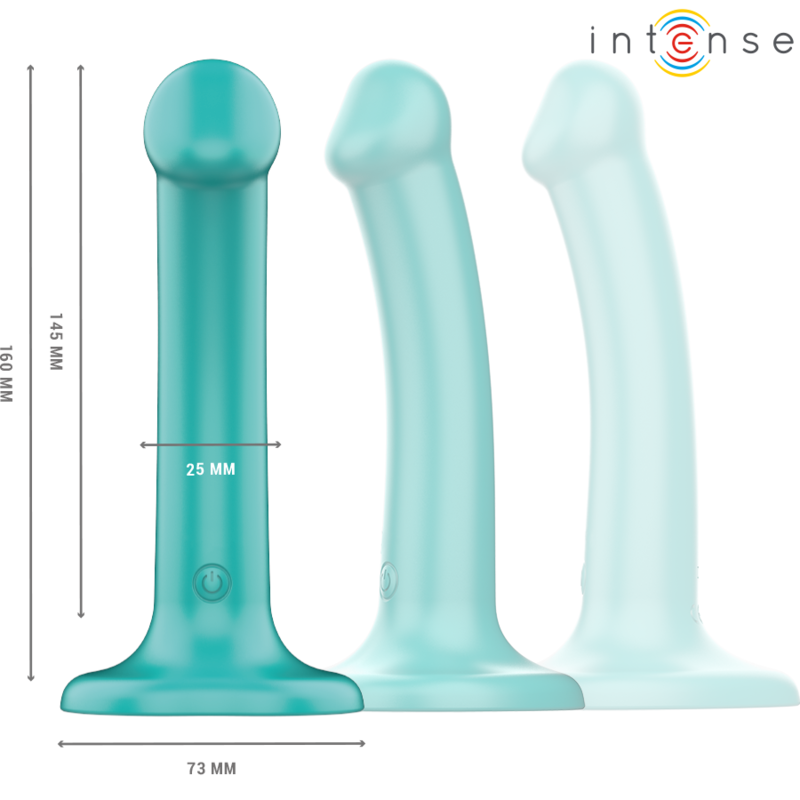 INTENSE - KATIE VIBRATEUR AVEC VENTOUSE 10 VIBRATIONS TÉLÉCOMMANDE BLEUE - Sensualia