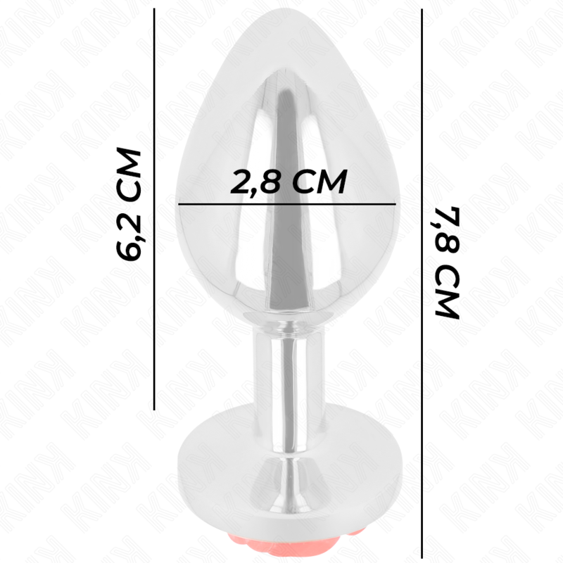 KINK - PLUG ANAL ROSE ROUGE TAILLE S - Sensualia
