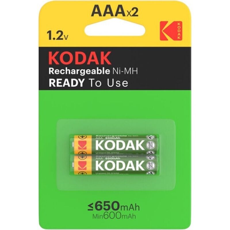 KODAK - BLISTER DE PILE RECHARGEABLE HR03 AAA 650mAh*2 - Sensualia