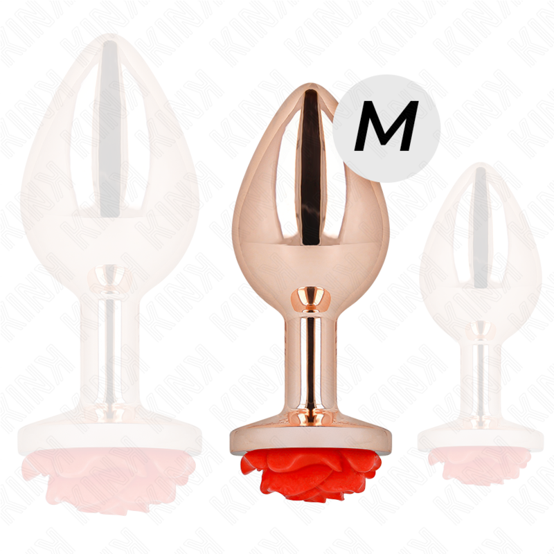 KINK - PLUG ANAL OR ROSE AVEC ROSE ROUGE M - Sensualia
