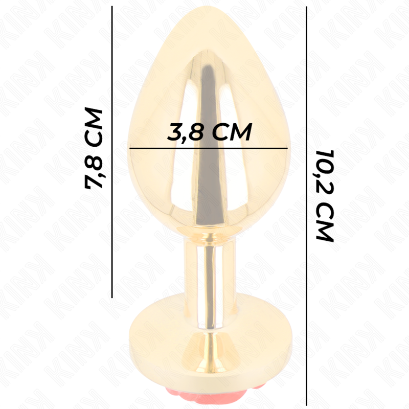 KINK - PLUG ANAL OR ROSE ROUGE TAILLE L - Sensualia