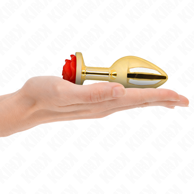 KINK - PLUG ANAL OR ROSE ROUGE TAILLE L - Sensualia