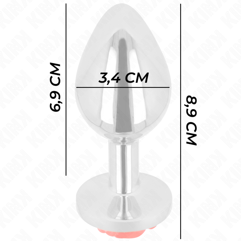 KINK - PLUG ANAL ROSE ROUGE TAILLE M - Sensualia