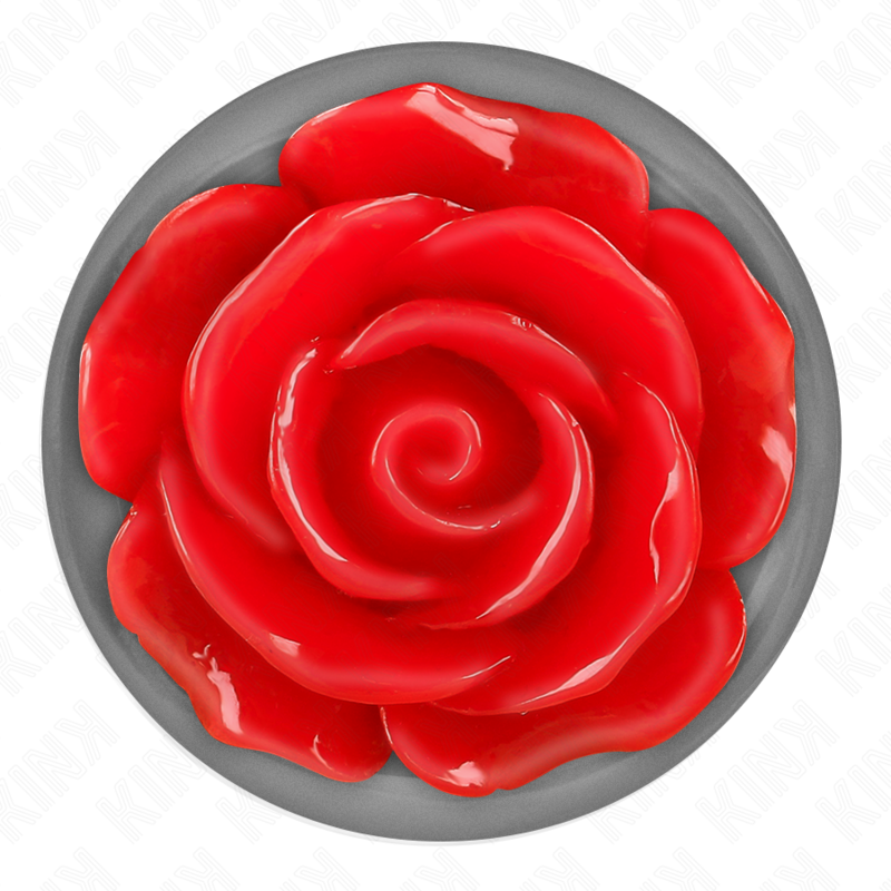 KINK - PLUG ANAL ROSE ROUGE TAILLE M - Sensualia