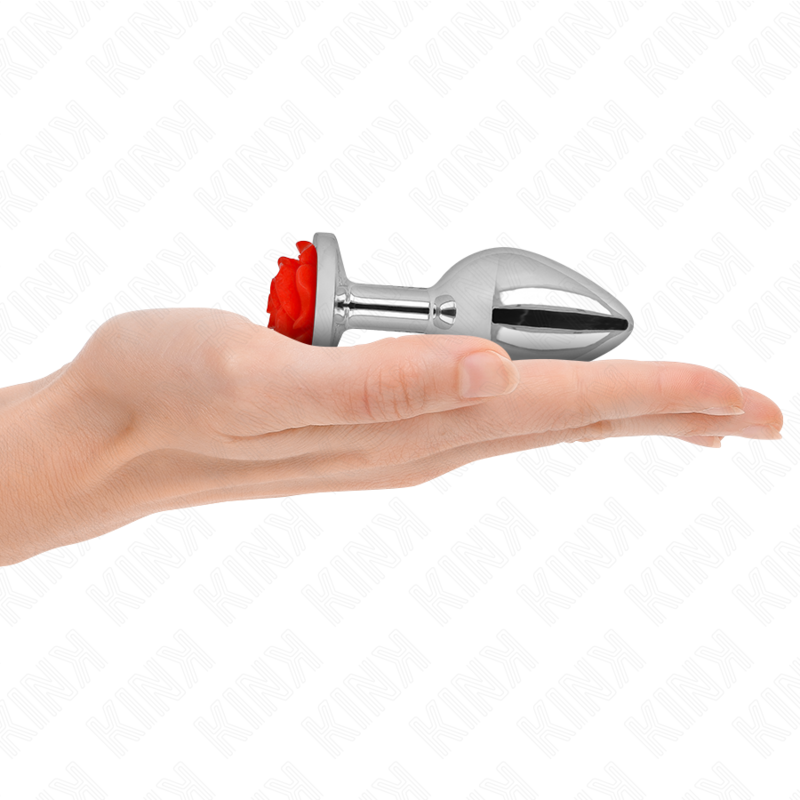KINK - PLUG ANAL ROSE ROUGE TAILLE M - Sensualia