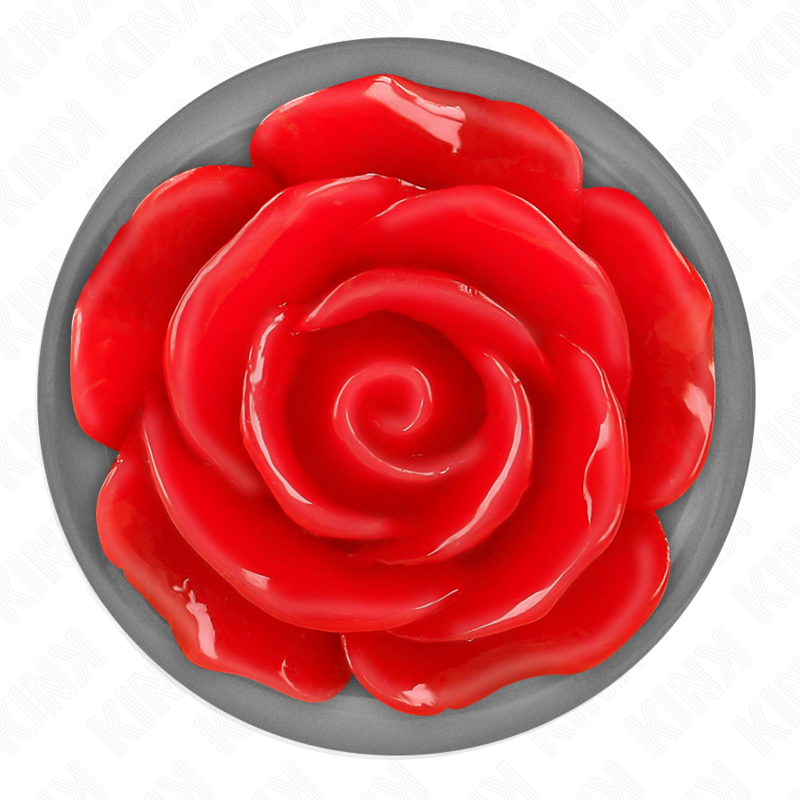 KINK - PLUG ANAL ROSE ROUGE TAILLE L - Sensualia