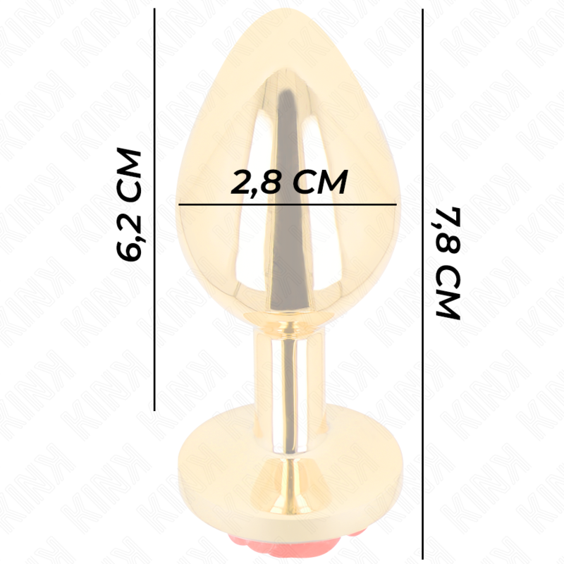 KINK - PLUG ANAL OR ROSE ROUGE TAILLE S - Sensualia