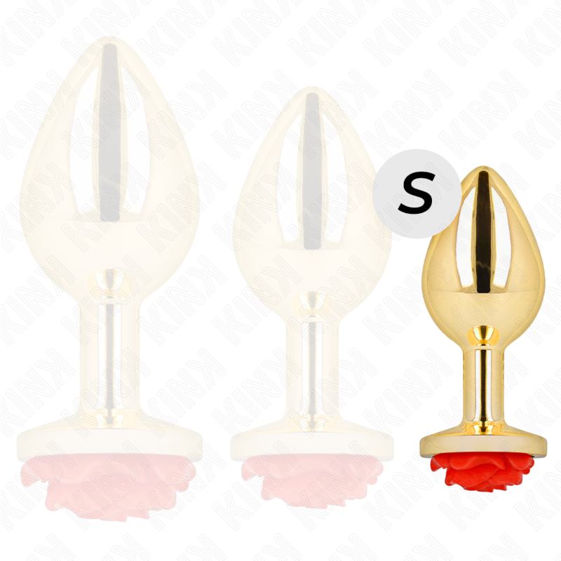 KINK - PLUG ANAL OR ROSE ROUGE TAILLE S - Sensualia