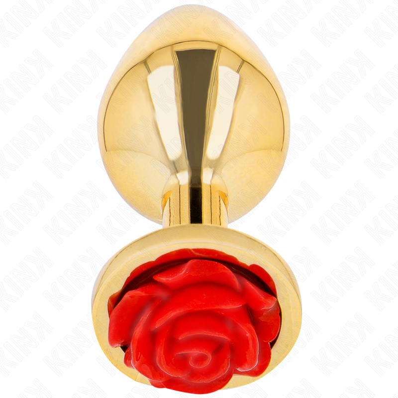 KINK - PLUG ANAL OR ROSE ROUGE TAILLE M - Sensualia